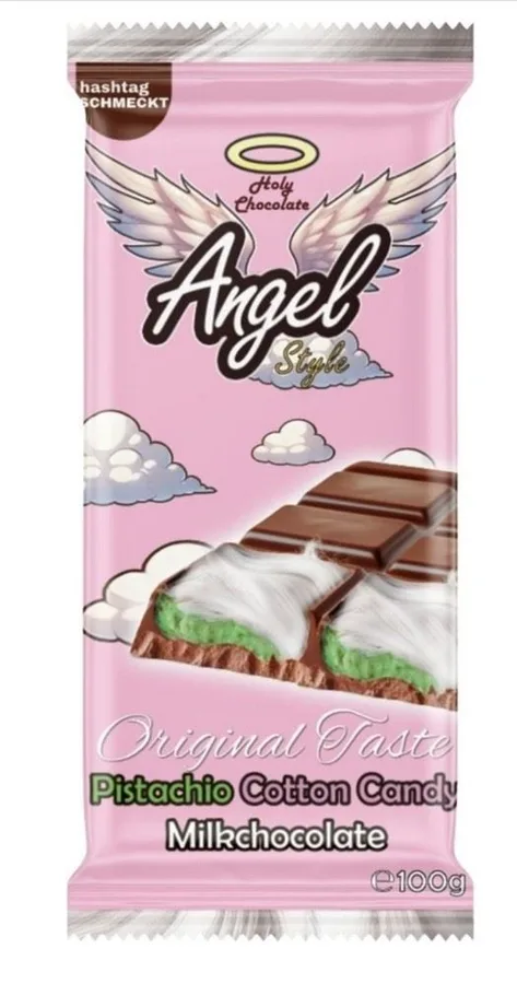 Angel Style Pistachio Cotton Candy Milkchocolate 100g