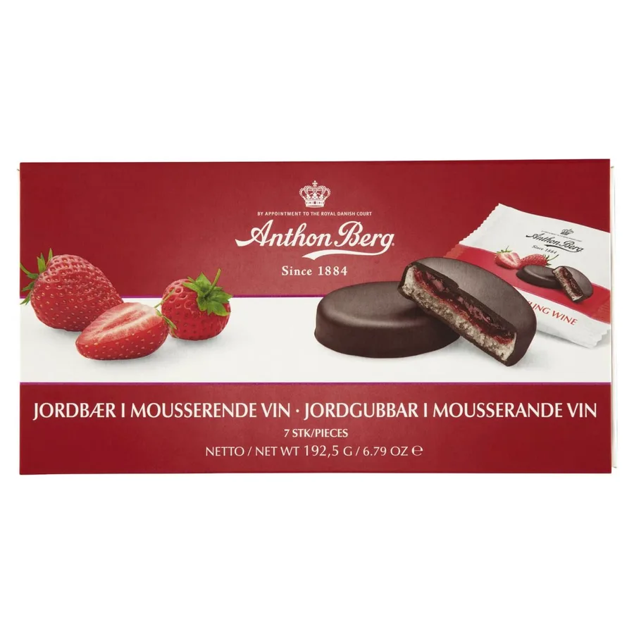 Anthon Berg Jordbær i mousserende vin 192,5g