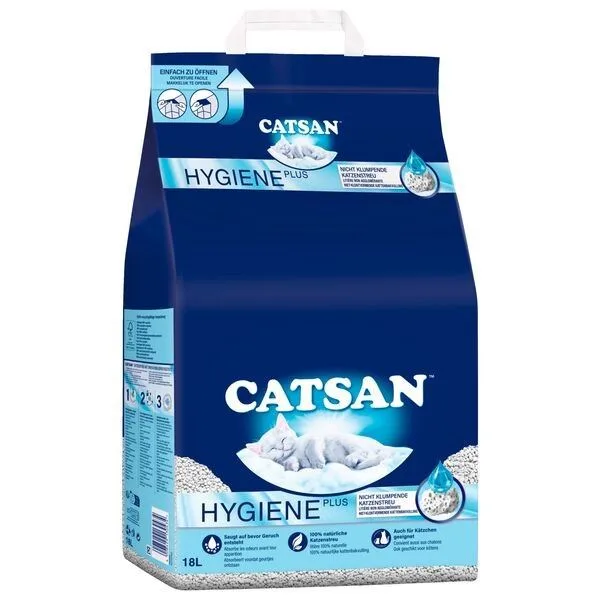 Catsan Hygiene Plus Katzenstreu 18l