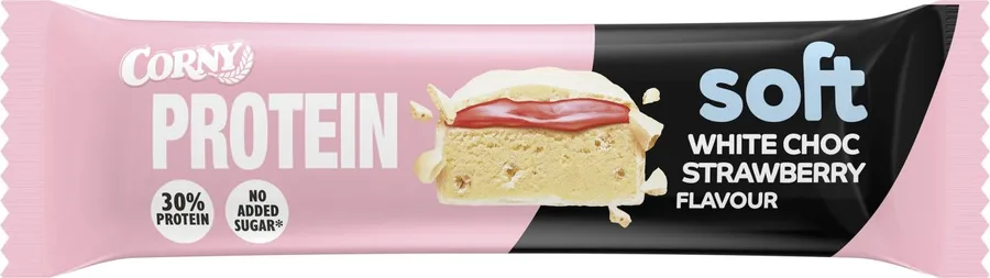 Corny Protein Soft White Choc Strawberry Flavour 45g