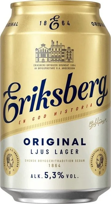 Eriksberg Original Ljus Lager 5,3% 24x330ml Can