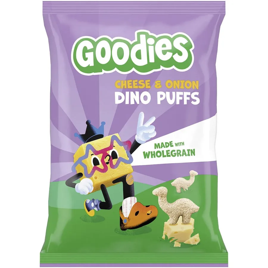 Goodies Dino Puffs Cheese & Onion 3Y 30g
