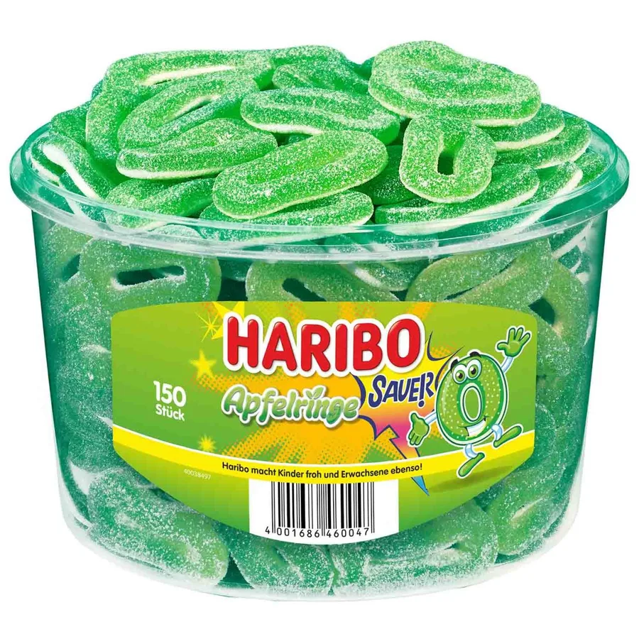 Haribo Apfelringe Sauer 150 pcs. 1,2 kg