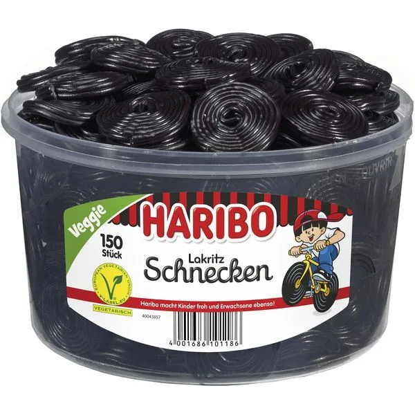 Haribo Lakritz Schnecken 150 pcs. 1,5kg - veggie
