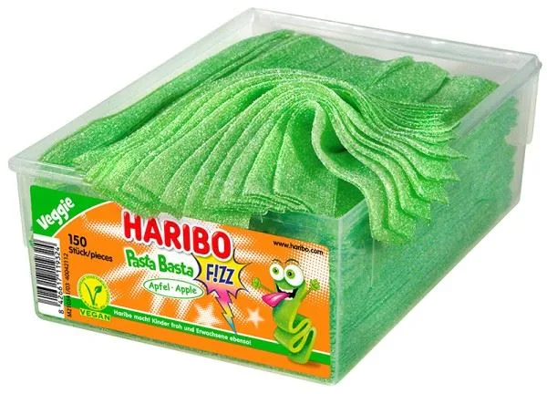 Haribo Pasta Basta Apfel FIZZ 150 pcs. 1,125kg - vegan