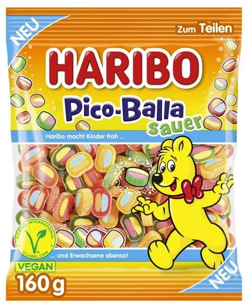 Haribo Pico-Balla Sauer 160g - vegan