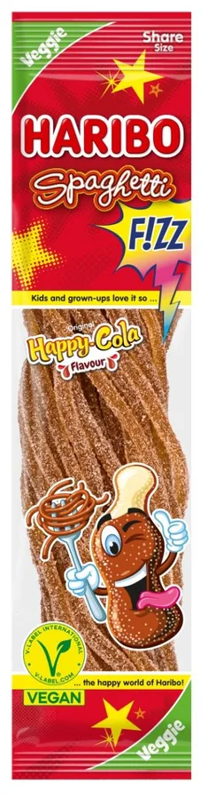 Haribo Spaghetti Fizz Happy Cola Flavour 200g - vegan