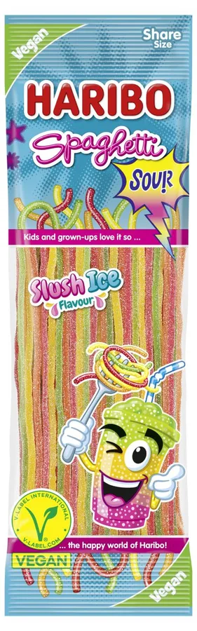 Haribo Spaghetti Sour Slush Ice Flavour 200g Limited Edition - vegan