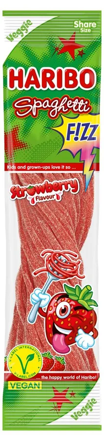 Haribo Spaghetti Sour Strawberry Flavour 200g - vegan