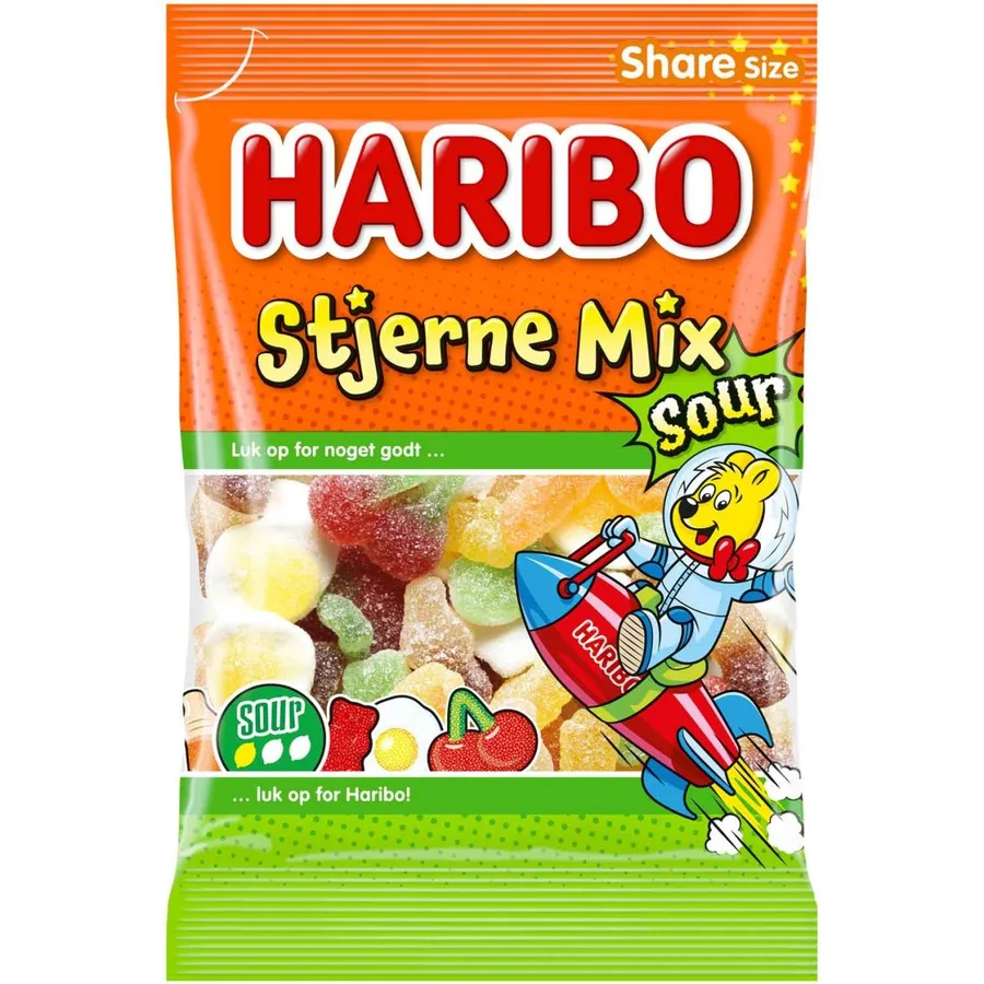 Haribo Stjerne Mix Sour 375g