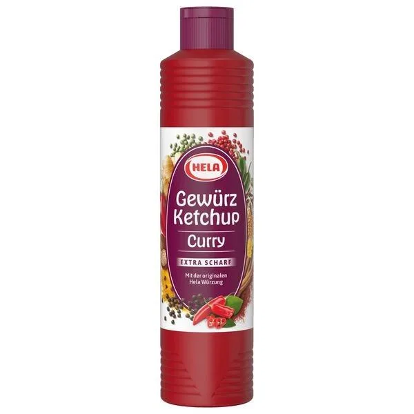 Hela Gewürz Ketchup Curry Extra Scharf 800ml
