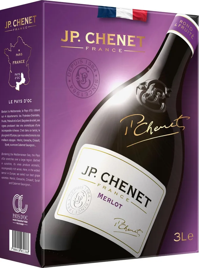 JP. CHENET Merlot 13% - 3l BiB