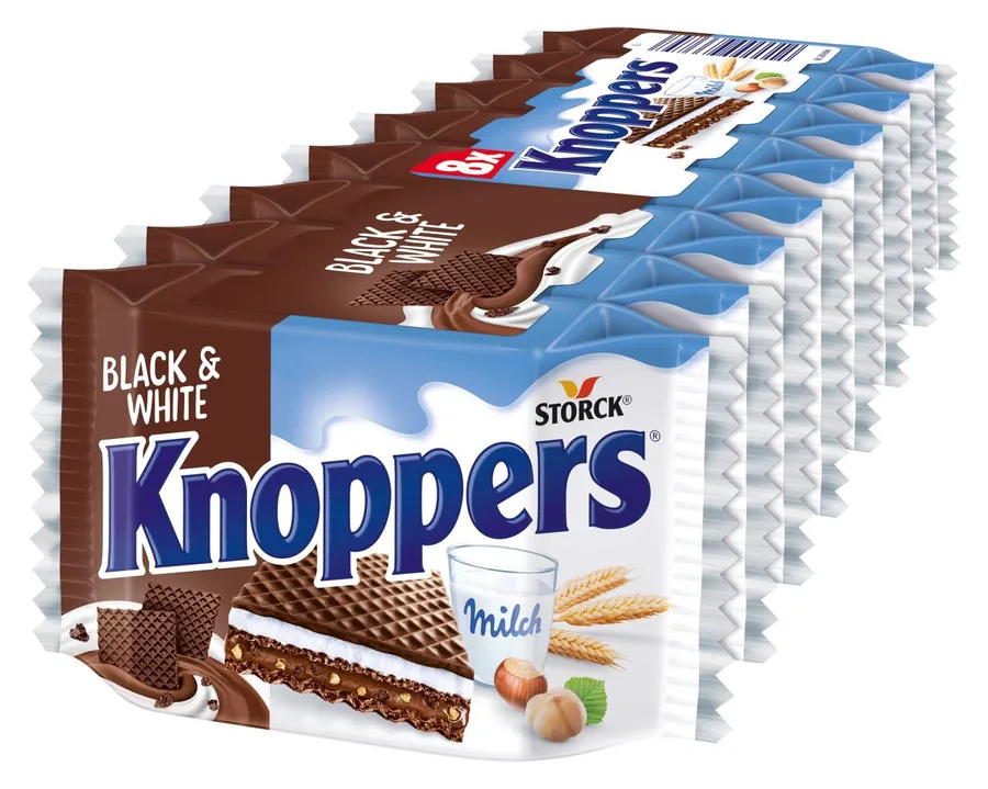 Knoppers Black & White 8-pack 200g