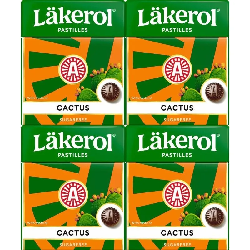 Läkerol Pastilles Cactus 4x25g - sugar free