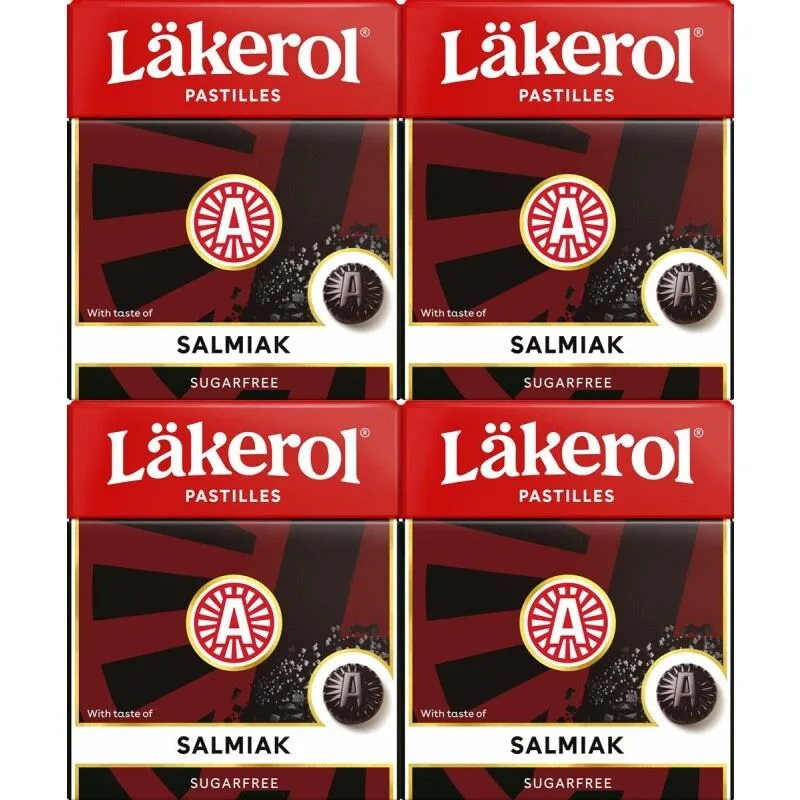 Läkerol Pastilles Salmiak 4x25g - sugar free