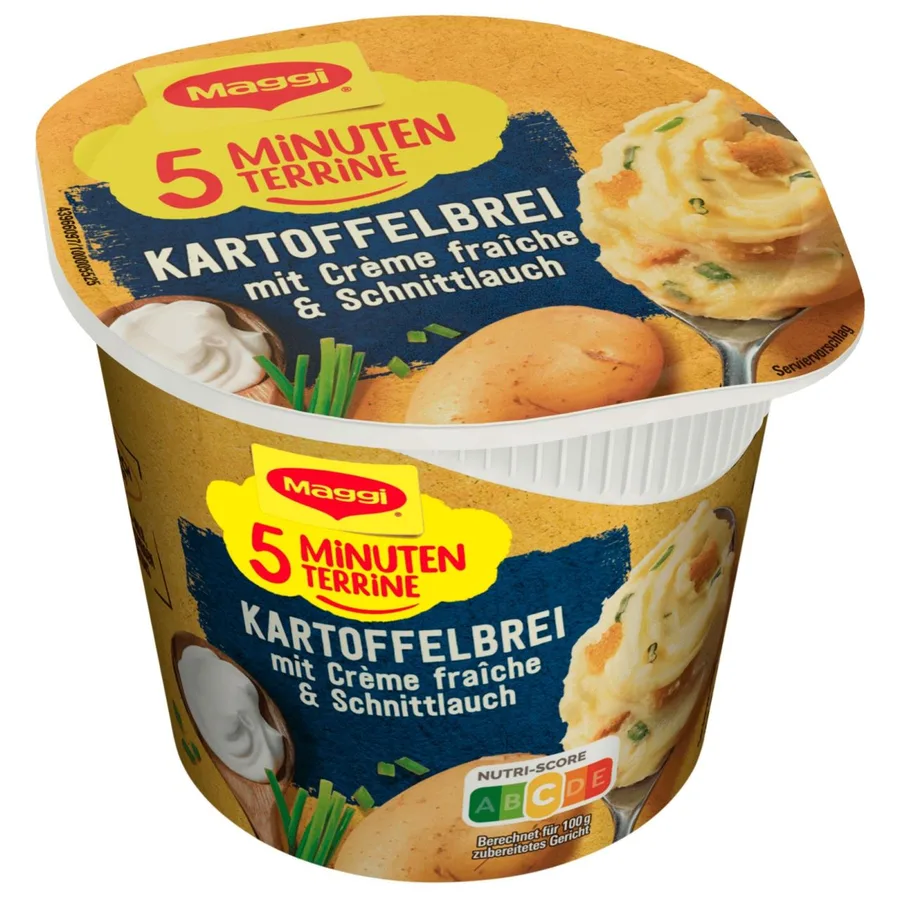 Maggi 5 Minuten Terrine Kartoffelbrei mit Crème Fraiche & Schnittlauch 53g