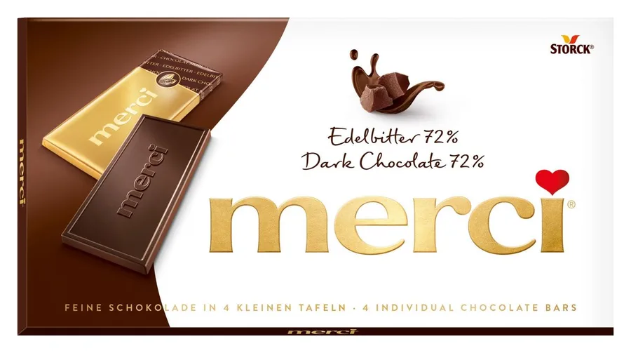 merci Dark Chocolate 72% 4 pcs. 100g