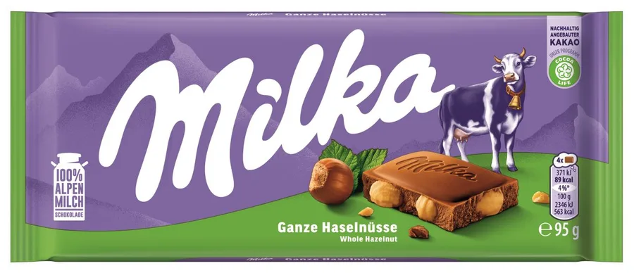 Milka Ganze Haselnüsse 95g