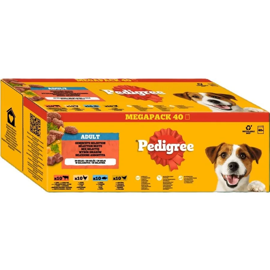 Pedigree Adult Mixed Variety in Jelly Megapack 40x100g
