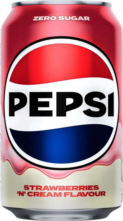 Pepsi Treats Strawberries 'n' Cream Flavour 12x330ml Can - sugar free