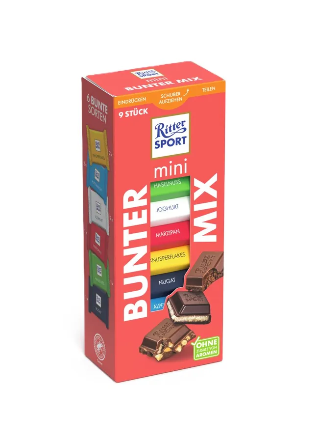 Ritter Sport mini Bunter Mix 9 pcs. 150g