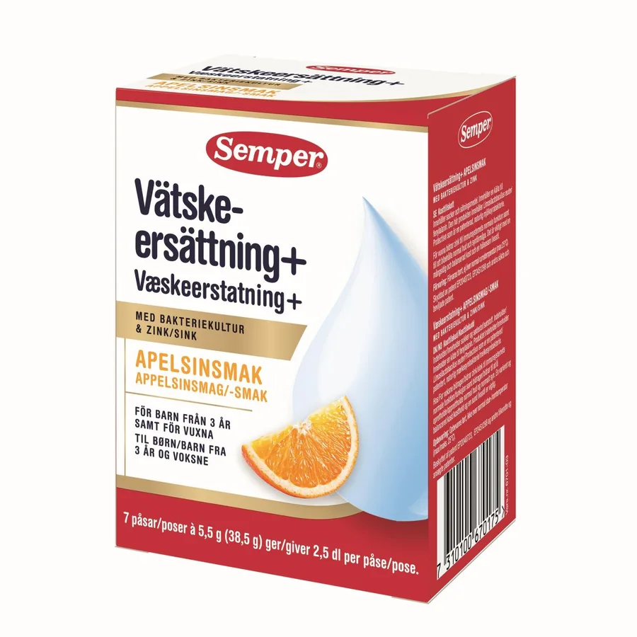 Semper Fluid Replacement Orange Flavor with Probiotic Culture 3Y 7x5,5g