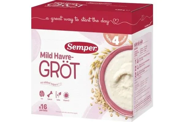 Semper Mild Oat Porridge 4M 480g
