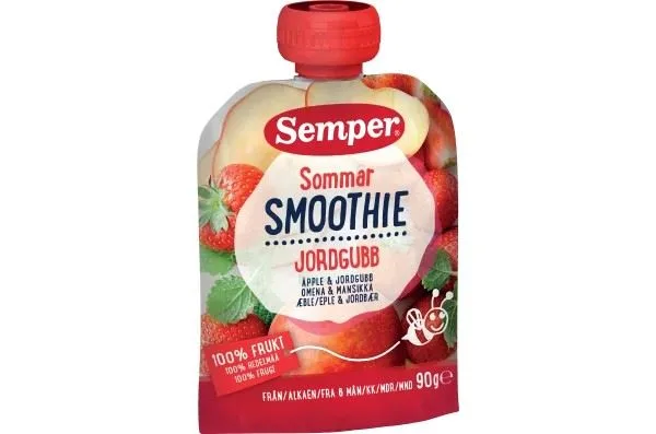 Semper Smoothie Sommar Apple & Strawberry 6M 90g