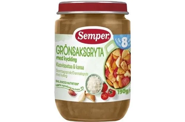 Semper Vegetable Stew & Chicken 8M 190g