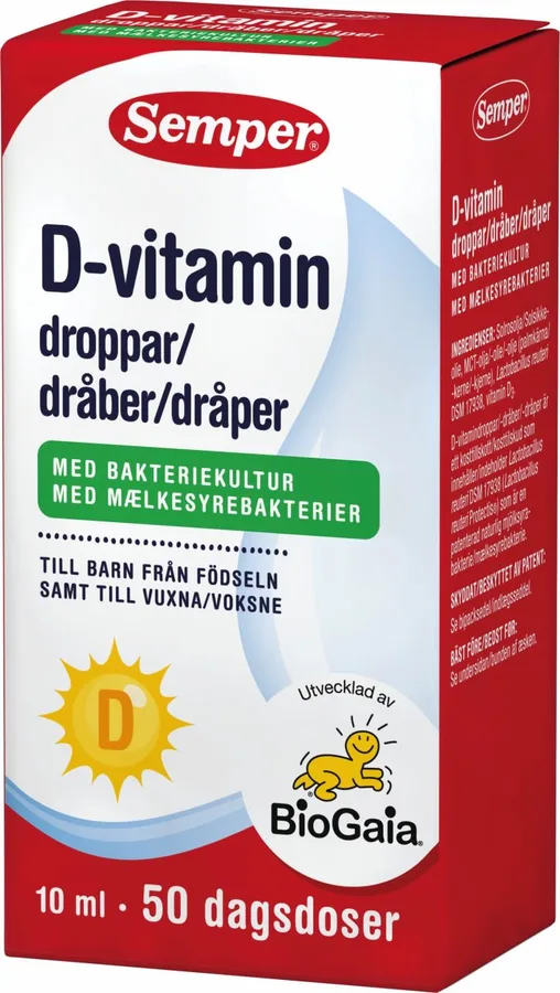 Semper Vitamin-D Drops with Probiotic Bacteria 10ml