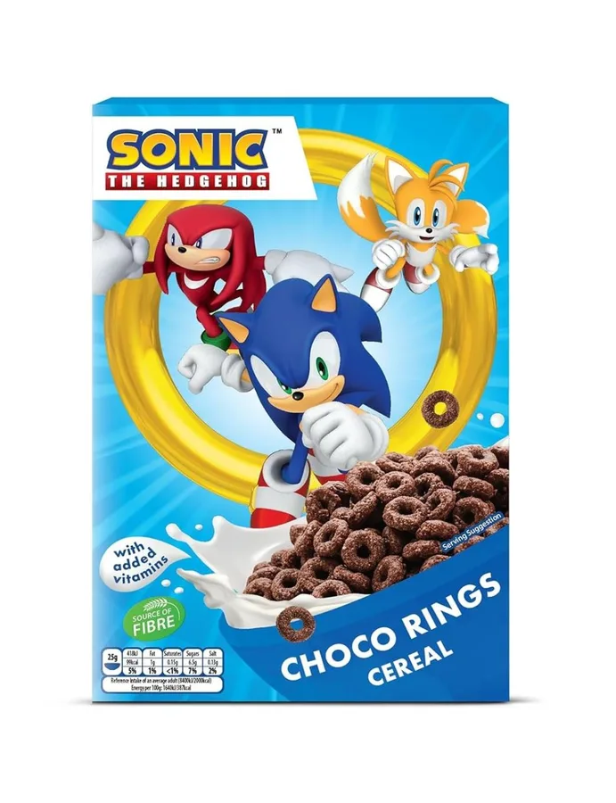 Sonic The Hedgehog Choco Rings Cereal 350g