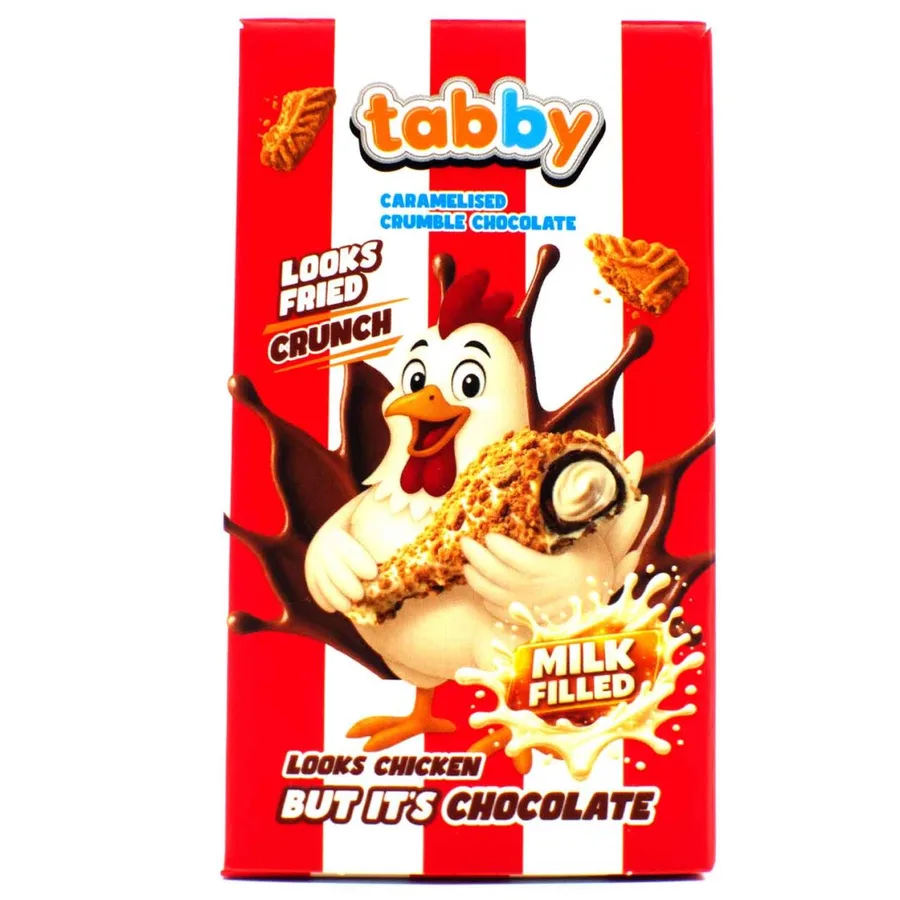 Tabby Crunch Milk Filled Chocolate in Chicken Wing Shape 50g