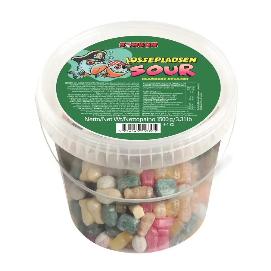 Toms BonBon Lossepladsen Sour 1,5kg Disp.