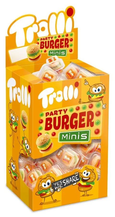 Trolli Party Burger Minis 80 pcs. 800g Disp.