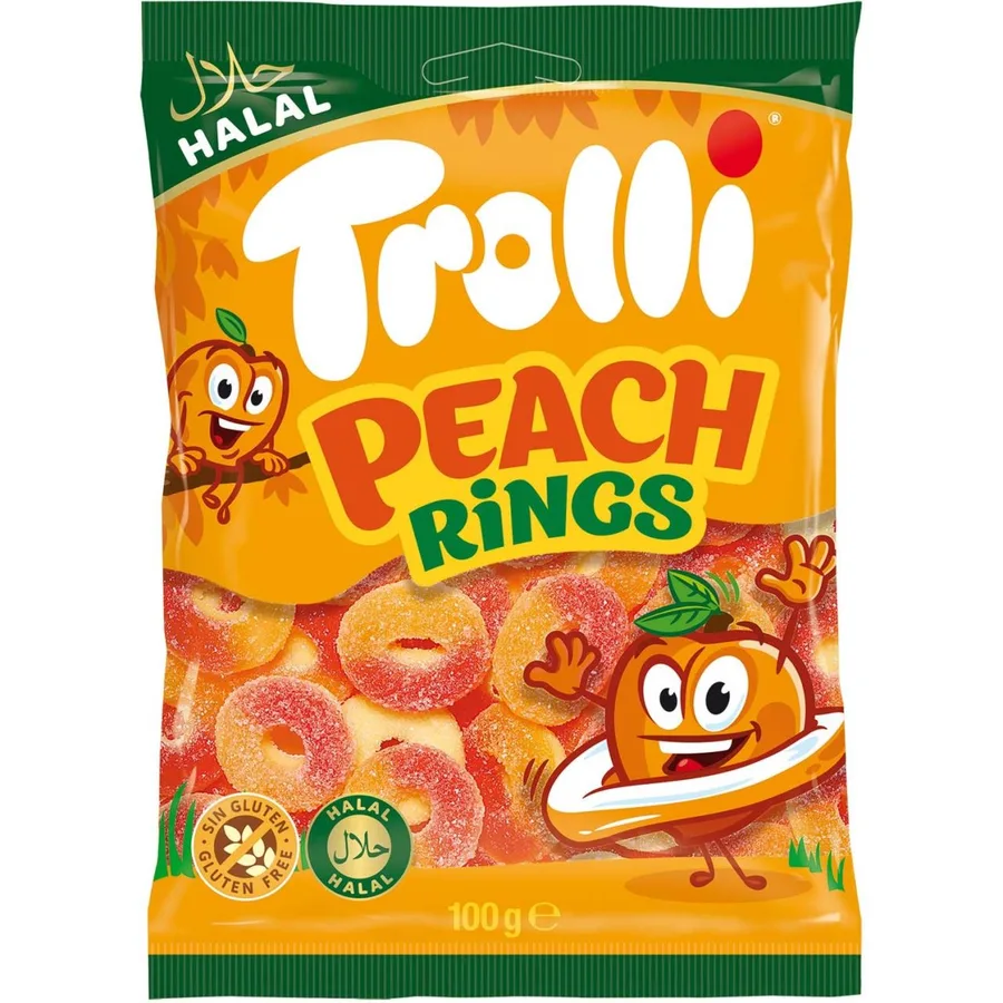 Trolli Peach Rings 100g - halal