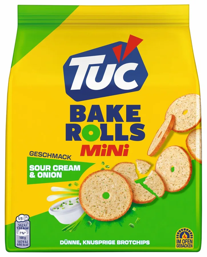 TUC Bake Rolls Mini Sour Cream & Onion 150g