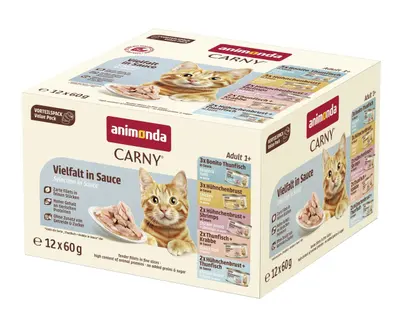 Animonda Carny Cat Adult Selection in Gravy 12x60g
