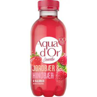 Aqua d'Or Sparkles Jordbær & Hindbær 20x300ml Bottle PET - 0 kalorier