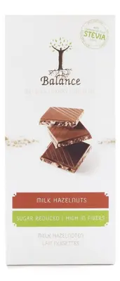 Balance Milk Hazelnuts Chocolate 85g - sugar reduced