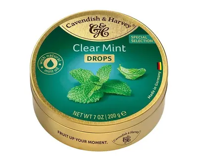 Cavendish & Harvey Clear Mint Drops 200g