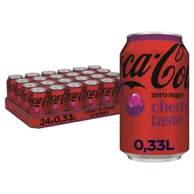 Coca Cola Cherry Zero Sugar 24x330ml Can CCEP