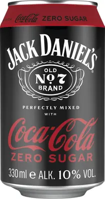 DPG Jack Daniel's & Coca Cola Zero Sugar 10% 12x330ml Can