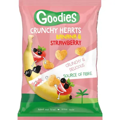Goodies Crunchy Hearts Banana & Strawberry 3Y 30g