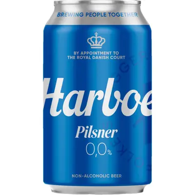 Harboe Pilsner 0,0% 24x330ml Can - alcohol free