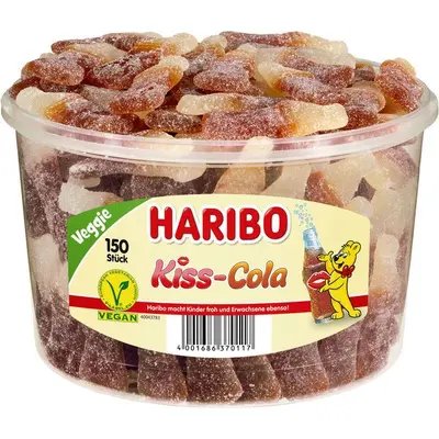 Haribo Kiss-Cola 150 pcs. 1,35 kg - vegan