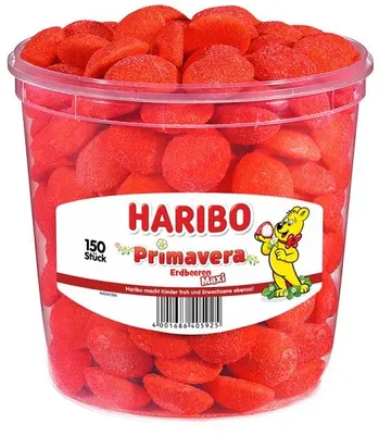 Haribo Primavera Erdbeeren Maxi 150 pcs. 1,050 kg