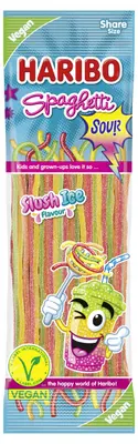 Haribo Spaghetti Sour Slush Ice Flavour 200g Limited Edition - vegan