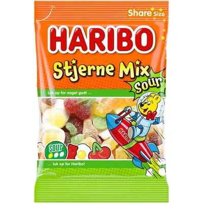 Haribo Stjerne Mix Sour 375g