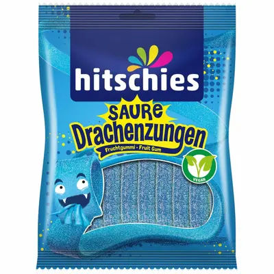 hitschies Saure Drachenzungen Blau 125g - vegan