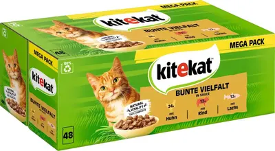 Kitekat Bunte Vielfalt in Gravy 48x85g Mega Pack